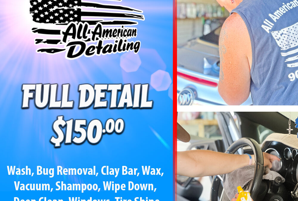 🚗✨ Get Your Ride Looking Brand New with Our Full Detail Service! ✨🚗